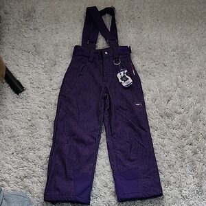 Weatherproof Kids Ski Overalls in Rich Purple XS 5/6 Kb3